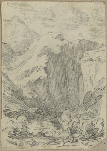 Mountain Massif with a Steeply Dropping Rock Face