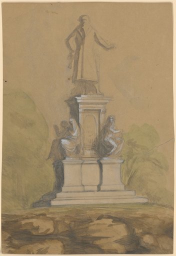 Design for a Monument to a Statue of Baron von Stein in Bassen; Executed in Another Version in 1872