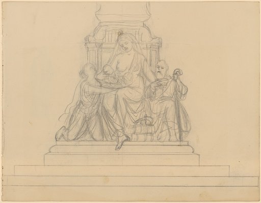 Monumental Base with Three Figures