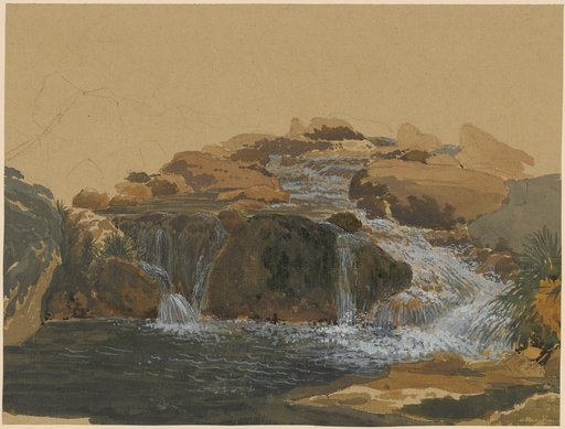 Mountain Stream Between Rocky Outcrops
