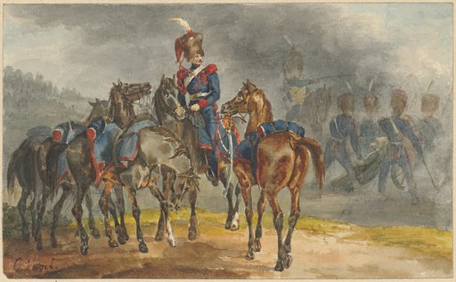 Battle Scene with Cavalry and Infantry