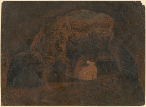 Roman vault ruin. View through two passages
