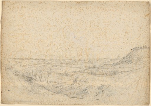 View of Rome, seen from the Tiber valley. View including the Castel Sant'Angelo and St. Peter's