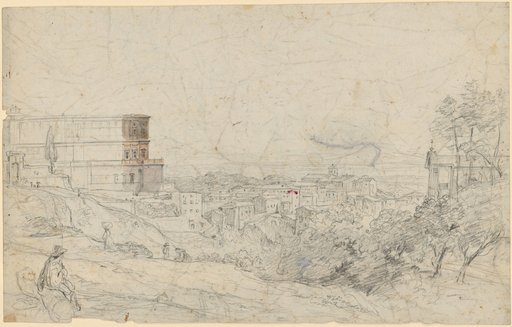 Italian town with a large palace