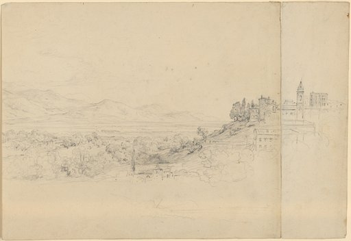 Italian Landscape on the Slope of a River Valley