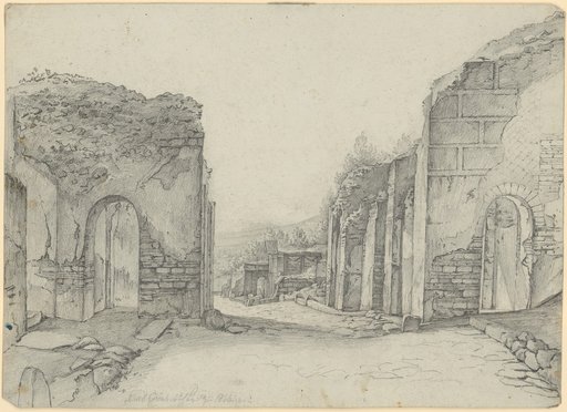 Tomb Gate at Pompeii. View down the street