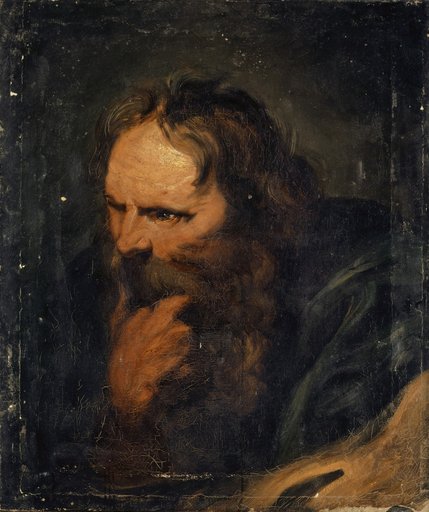 Copy of the Joseph head from the painting "The Holy Family with the Parrot" by Rubens in Antwerp