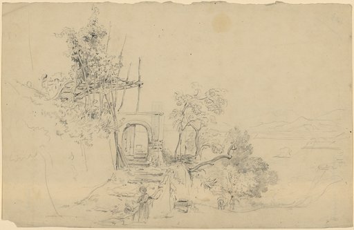 Uphill path with figures