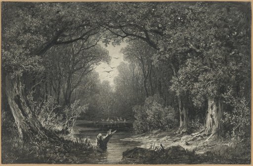 Scene from the castle park at Hallwil in the canton of Aargau