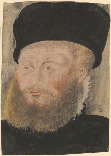 Portrait of a bearded man with a black hat