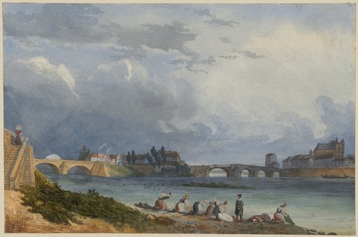 River Landscape with Washerwomen