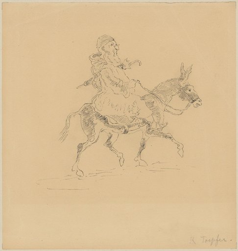 Monk Riding a Donkey