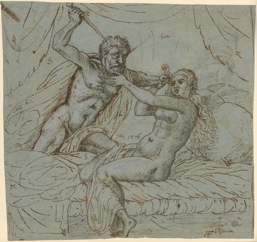 Tarquinius Overpowers Lucretia
