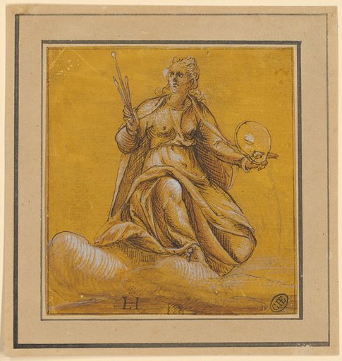 Painting, Seated on Clouds
