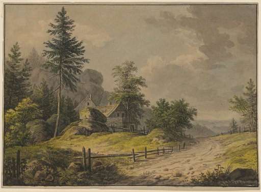 Country Road with Farm
