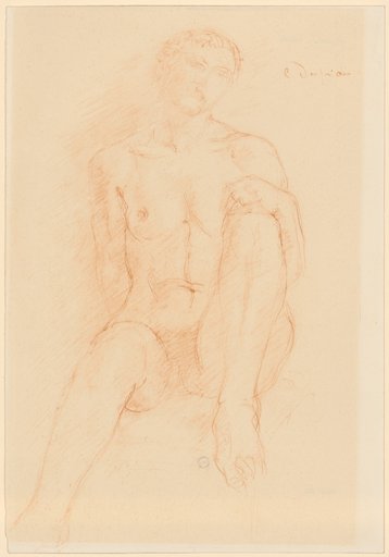 Seated male nude