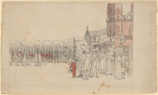 Relief of the Swiss Federal Troops at the Border Occupation on Münsterplatz in Basel, 1793