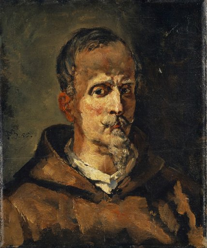 Bust Portrait of a Capuchin Monk, Depicting Photographer Oberli of Solothurn in Monastic Habit