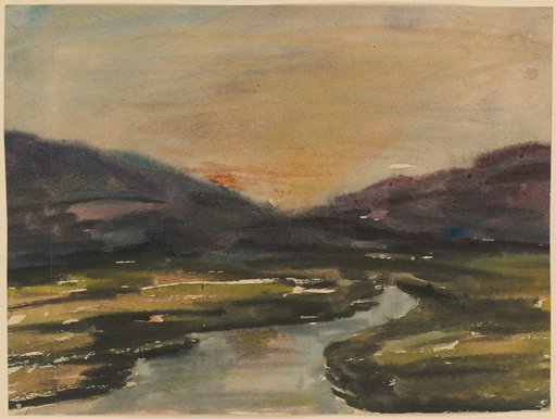 Valley in the Jura at Evening Light