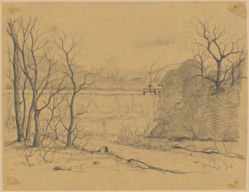 Birssweir at Münchenstein in Early Spring