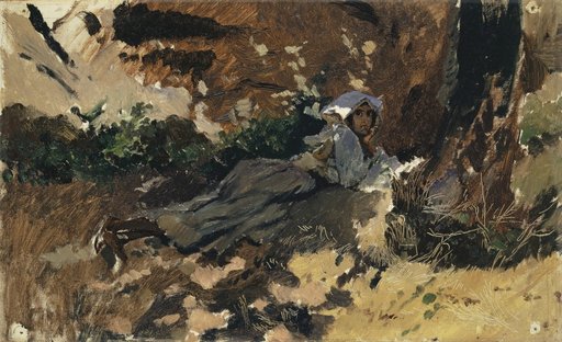 Reclining Girl in the Woods