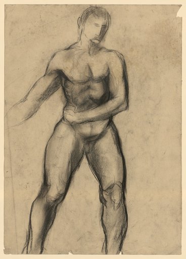 A Male Nude Shouting Forwards, in the Posture of a Sower