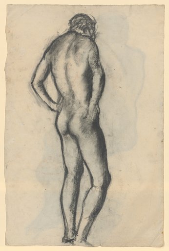 Standing Male Back Nude with Hands on Hips