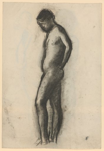 Standing Male Nude with Head Tilted, to the Left