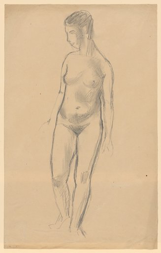 Female nude facing left
