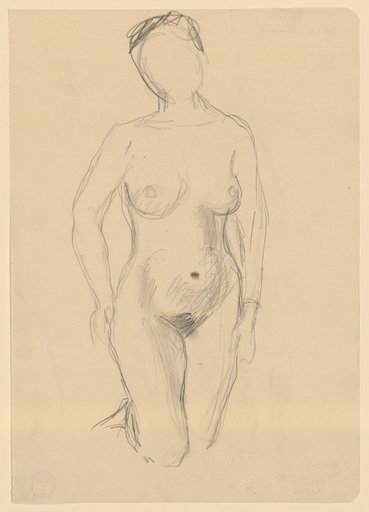 Kneeling female nude