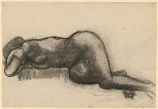 Reclining female nude facing left
