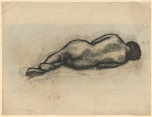 Lying female nude, back view