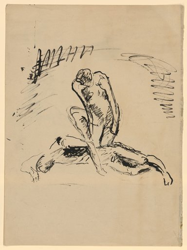 Composition sketch with two figures