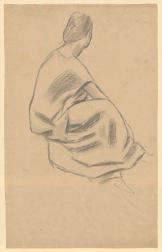 Seated woman, back view