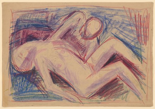 Group of figures with a lying female nude