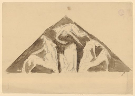Composition with six figures for a pediment filling