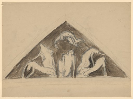 Composition with six figures for a pediment filling