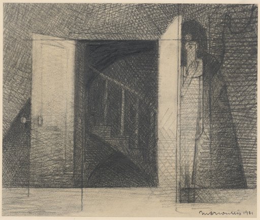 Open Door with an Ascending Staircase