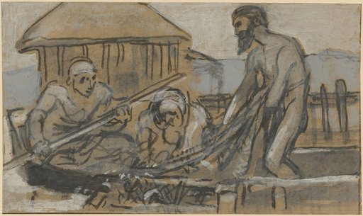 Three Fishermen in a Barque