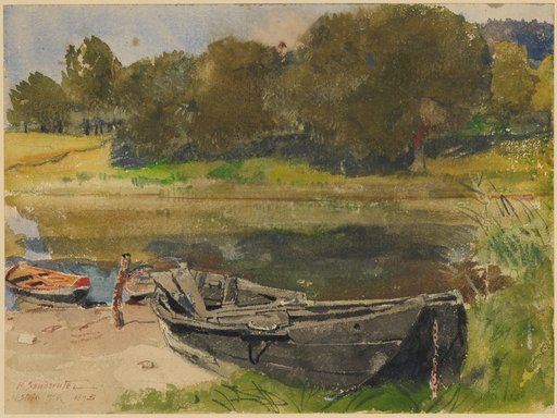 Boats and a Barge near Stein am Rhein
