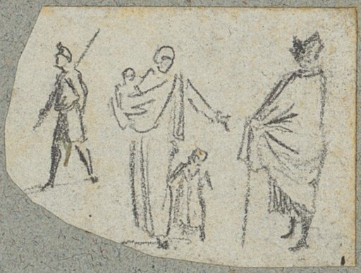 Woman with two children between two men
