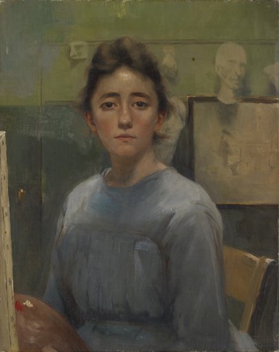 Self-portrait before the easel