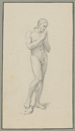 Standing Male Nude with Folded Hands