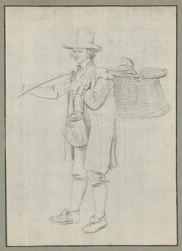 Neapolitan with a Lidded Basket and Hanging Bottle