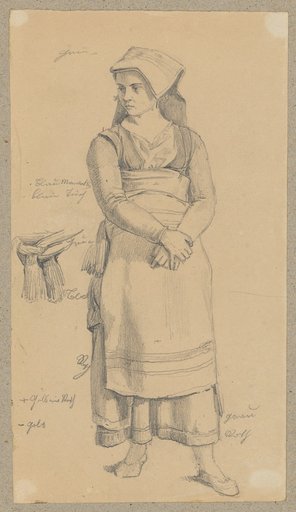 Italian Woman with Headscarf and Apron