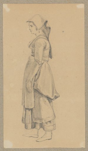 Striding Italian Woman with Headscarf