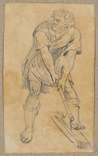 Man Splitting Wood