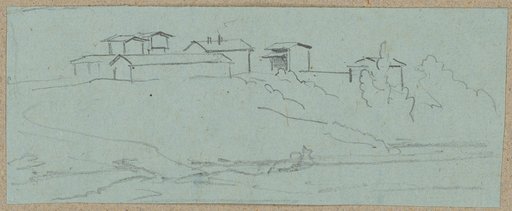 Flat, Ridge-Side Gable Houses on a Slope