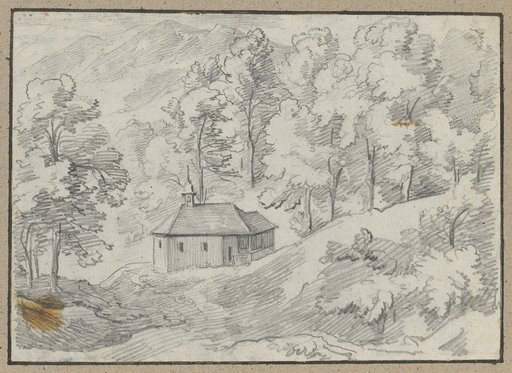 Chapel in a wooded mountain landscape