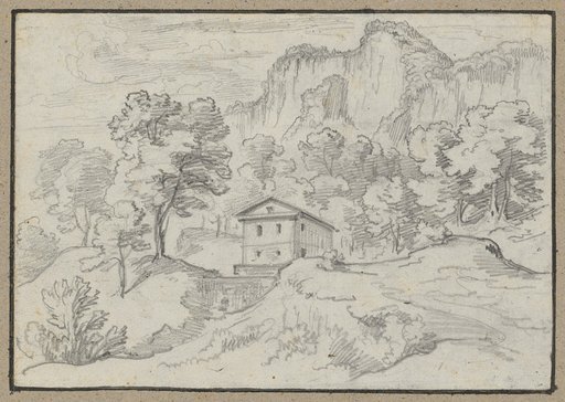 Gable house on a wooded slope